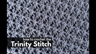 Trinity Crochet Stitch Tutorial [upl. by Onihc]