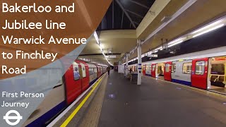 London Underground First Person Journey  Warwick Avenue to Finchley Road via Baker Street [upl. by Eanert]