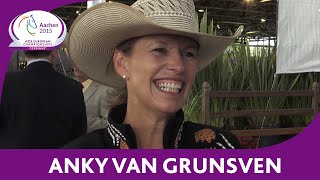 Anky Van Grunsven  Interview  Aachen  FEI European Championships 2015 [upl. by Nrubua]