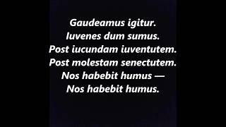 GAUDEAMUS IGITUR De Brevitate Lyrics lirik Words text Brahms Academic Student Prince graduation song [upl. by Yelrak]