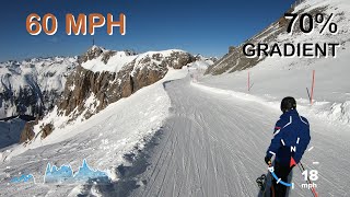 Skiing Ischgls fastest Piste Black 14A [upl. by Orlando592]