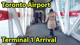 Toronto Airport Terminal 1 Arrival Tour YYZ  HD [upl. by Refinneg]