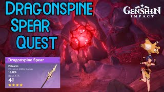 Dragonspine Spear Recipe Unlock Festering Fang Quest  Genshin Impact [upl. by Arlie]