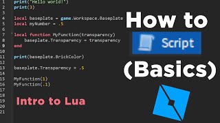 How to SCRIPT in Roblox 1  Intro to Lua [upl. by Breech]