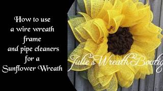 Sunflower Wreath Tutorial How to Make a Flower Wreath [upl. by Latoya]