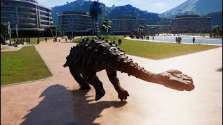 Ankylosaurus amp TRex Breakout amp Fight Jurassic World Evolution 1080p 60FPS [upl. by Eznyl]