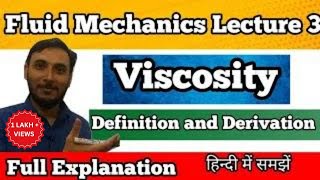 Viscosity Fluid mechanics  viscosity in hindi  viscosity Class 11  Viscosity derivation Hindi [upl. by Caton]