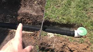 Installing a downspout drain [upl. by Teplitz]