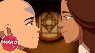 Top 10 Katara amp Aang Moments on Avatar The Last Airbender [upl. by Settera913]