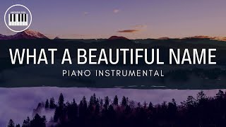 WHAT A BEAUTIFUL NAME HILLSONG PIANO INSTRUMENTAL WITH LYRICS BY ANDREW POIL  PIANO COVER [upl. by Airamalegna]