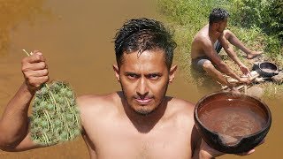 Primitive Technology  Extracting Castor Oil From Castor Seeds [upl. by Attaynik47]