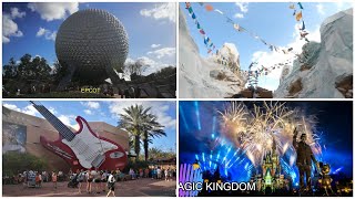 DISNEY WORLD ORLANDO Los 4 Parques de Disney en 6 minutos [upl. by Shirlee]