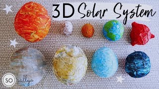 How to Make Paper Mache Planets  3D Solar System Crafts for Kids [upl. by Anitsim]