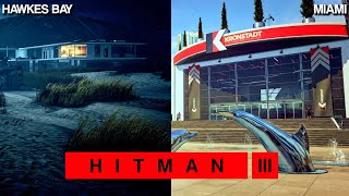 HITMAN 3  Hawkes Bay amp Miami  Easy Silent Assassin Suit Only  Walkthrough [upl. by Lani]