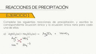 QI Cap 42 Reacciones en disolución acuosa  Precipitación [upl. by Aicila]