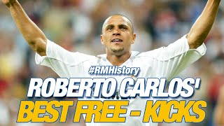 Real Madrid  Roberto Carlos best freekicks [upl. by Nylirret]