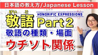 敬語Part 2 敬語を使う場面ウチソト関係敬語の種類【日本語教師 日本語教育 授業 教え方】Japanese HonorificsKeigoみんなの日本語49課・50課183 [upl. by Esilehs]