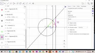 Lineas trigonométricas en GeoGebra [upl. by Hamlani731]