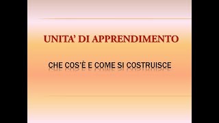 UNITA DI APPRENDIMENTO cosè e come si fa  prepariamocialFIT [upl. by Asseral]