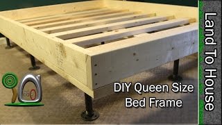 Queen Size Bed Frame DIY [upl. by Belter642]