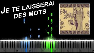 Je Te Laisserai Des Mots Piano Tutorial [upl. by Ettelliw]