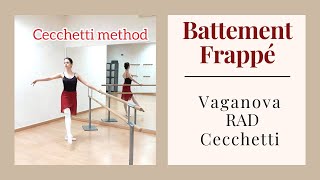 Battement Frappé  VAGANOVA vs RAD vs CECCHETTI [upl. by Sandberg786]