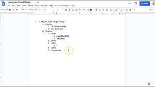 Making an Outline in Google Docs [upl. by Abagail]