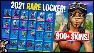 RARE Fortnite Locker TOUR 2021  900 Skins [upl. by Haleemak]