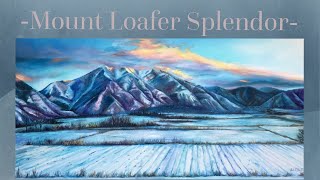 Time Lapse Winter Oil Painting Snowy Landscape  By Artist Andrea Kirk  The Art Chik [upl. by Nestor]