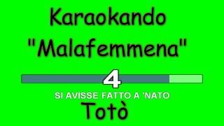 Karaoke Italiano  Malafemmena  Antonio de Curtis  TOTO  Testo [upl. by Ycnaf]