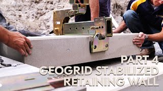 How to Build a Geogrid Stabilized Retaining Wall  Part 4 [upl. by Asiruam]