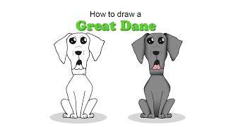 How to draw a Great Dane [upl. by Silisav]