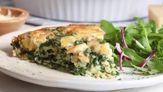 Crustless Sausage and Spinach Quiche [upl. by Harmaning818]