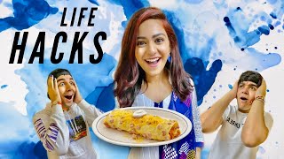 TRYING LIFE HACKS WITH BROTHER amp SISTER PART 16  Rimorav Vlogs [upl. by Yenaj]