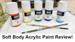 Liquitex Soft Body Professional Grade Acrylic Paint Review [upl. by Noemis]