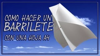 Como hacer un barrilete con una hoja A4 [upl. by Asirahc438]