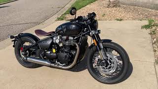 2020 Triumph Bonneville Bobber TFC [upl. by Auhel144]