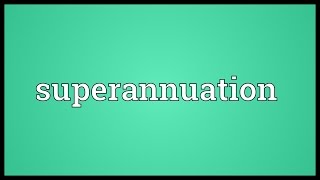 Superannuation Meaning [upl. by Aicekat]