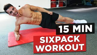 15 MIN SIXPACK WORKOUT NO EQUIPMENT BODYWEIGHT WORKOUT [upl. by Avat]