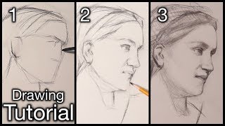 Portrait Drawing Lesson  A Step By Step Tutorial [upl. by Edi942]