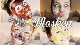 4 easy DIY GesichtsMASKEN ♡ Dagi Bee [upl. by Nolava300]