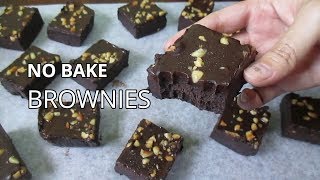 No Bake Brownies  How to Make Brownies Without Oven [upl. by Enitsua227]