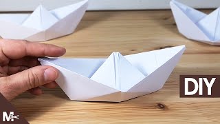 ► Como hacer un BARCO DE PAPEL Origami en 1 MINUTO ⛵ [upl. by Der]