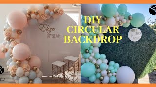 Circular backdrop DIY  Circular greenery backdrop DIY  DIY Round backdrop stand [upl. by Asia]