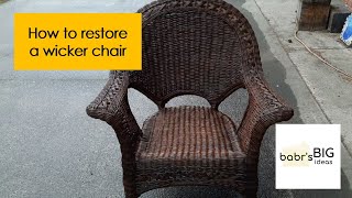 wicker chair restoration [upl. by Nosduj]