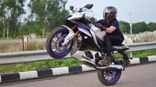 Yamaha R15M Top Speed  First on Youtube [upl. by Nnahgem]