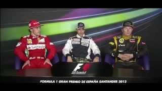 Spanish GP 2012  PostRace Interviews [upl. by Frannie645]