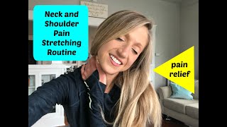 Neck Pain and Shoulder Pain Stretch routine [upl. by Coffey544]