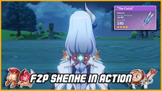 What F2P Shenhe looks like Level 90  Genshin Impact [upl. by Nylitsirk]