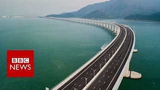 Worlds longest sea bridge  BBC News [upl. by Worlock]